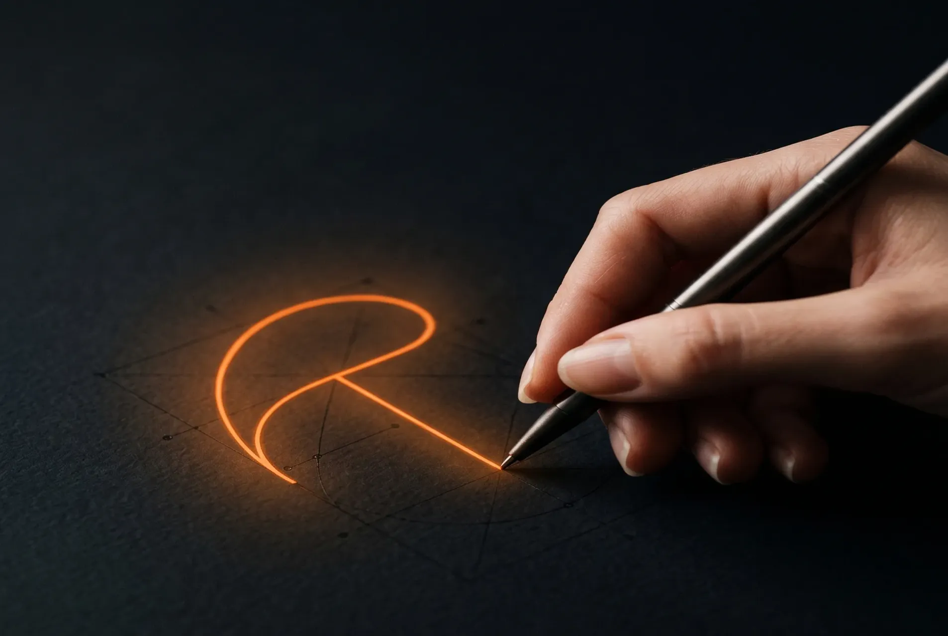 Logo dessiné à la main par un designer